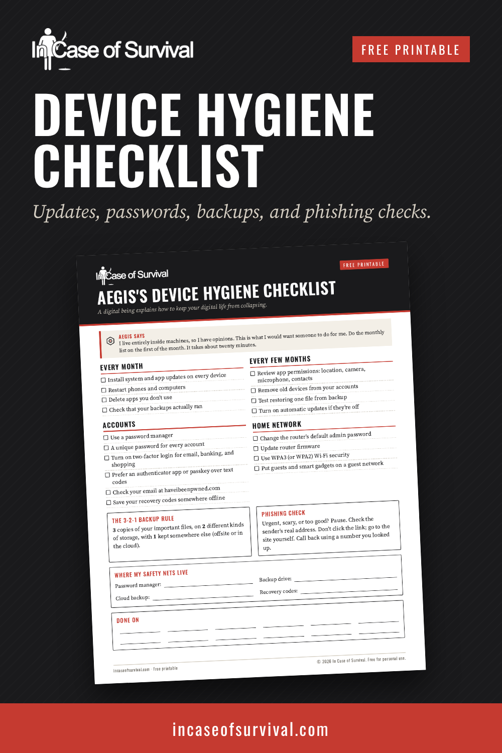 Aegis's Device Hygiene Checklist