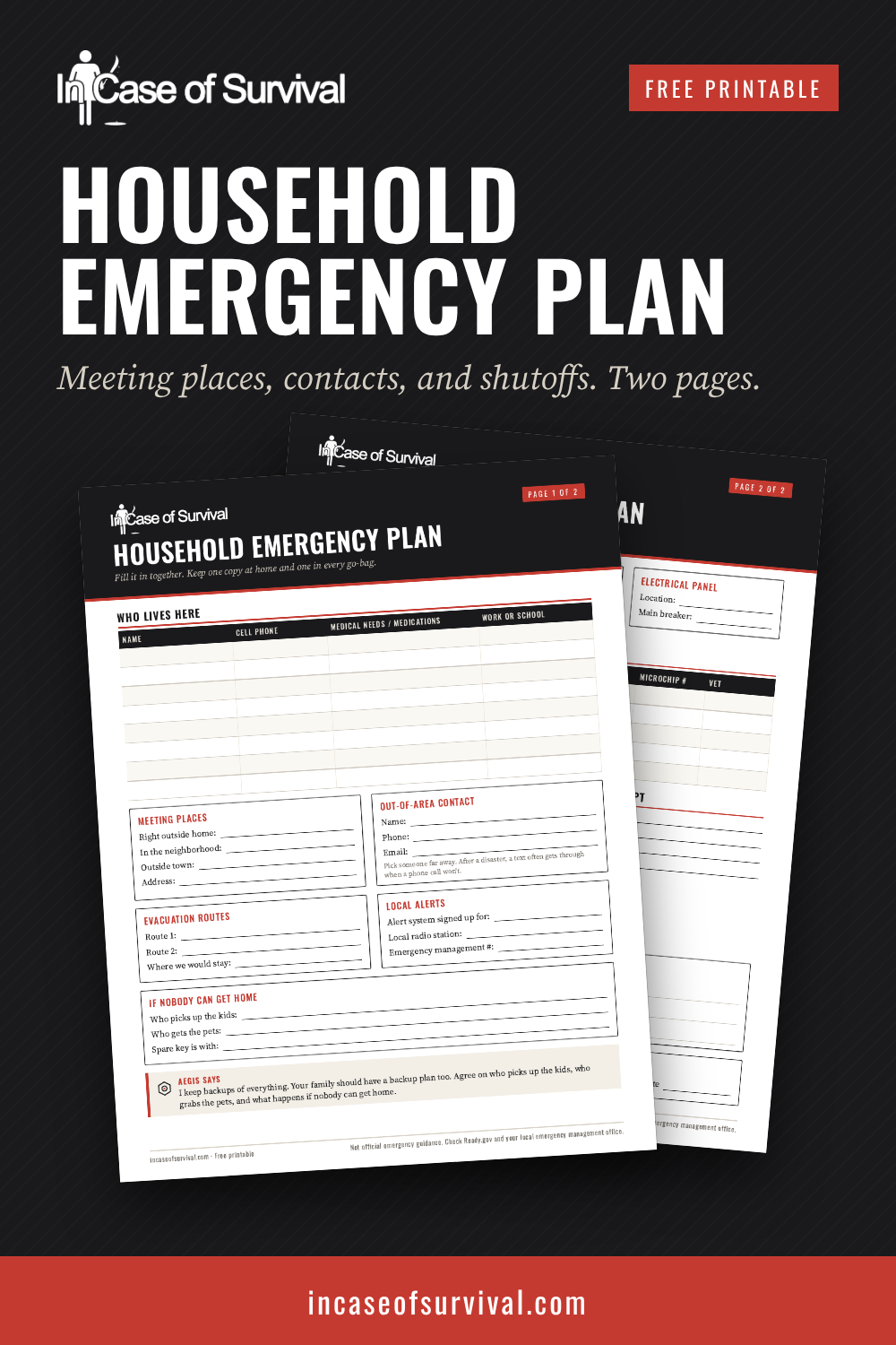 Household Emergency Plan